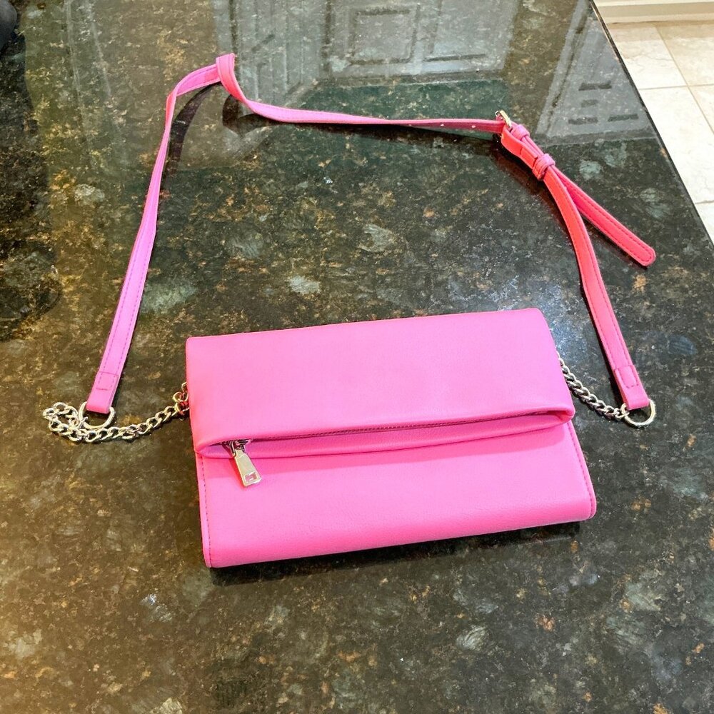 Pink Faux Leather Shoulder Bag by International Concepts